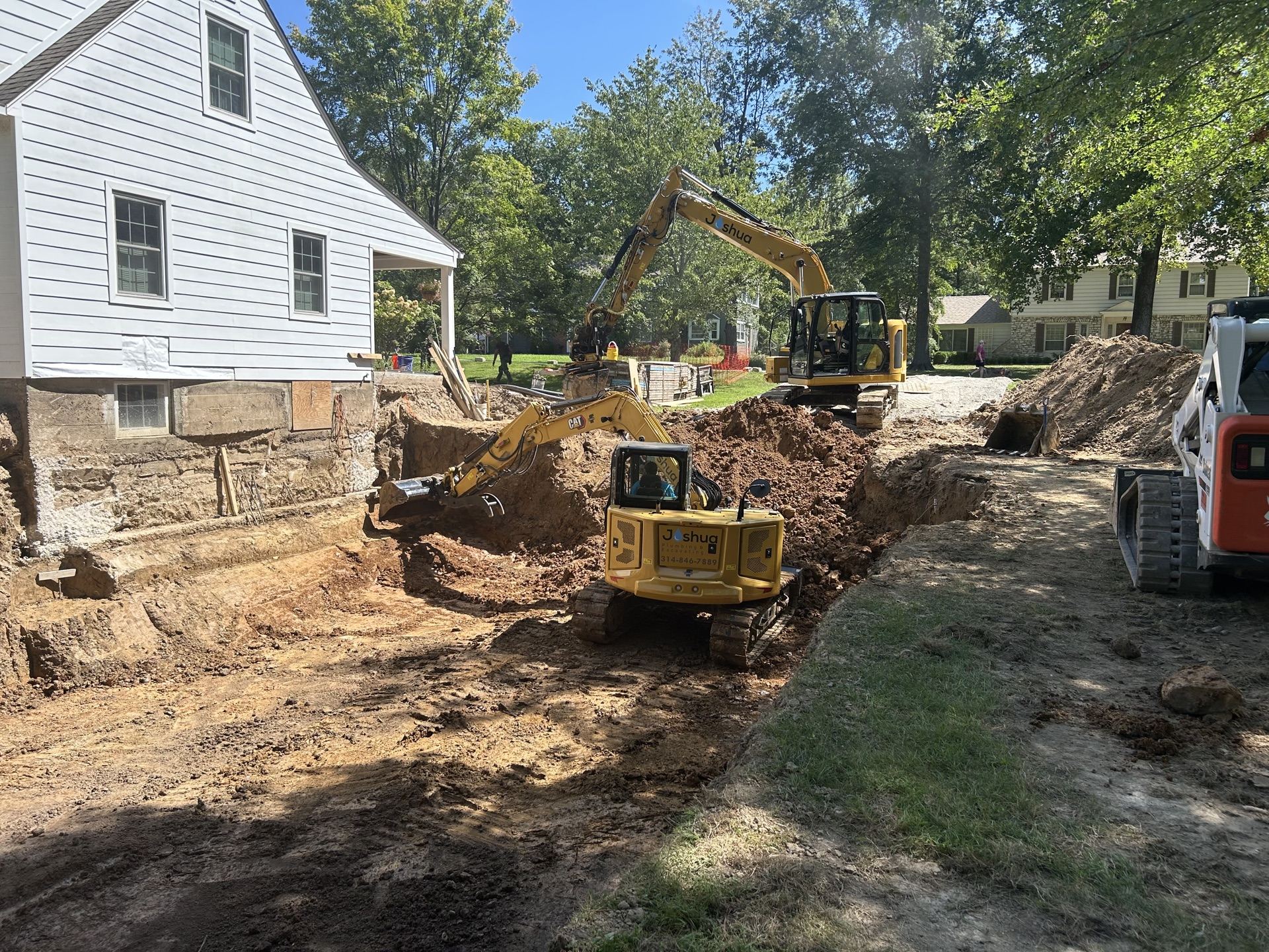 Excavation worksite at a St. Louis home